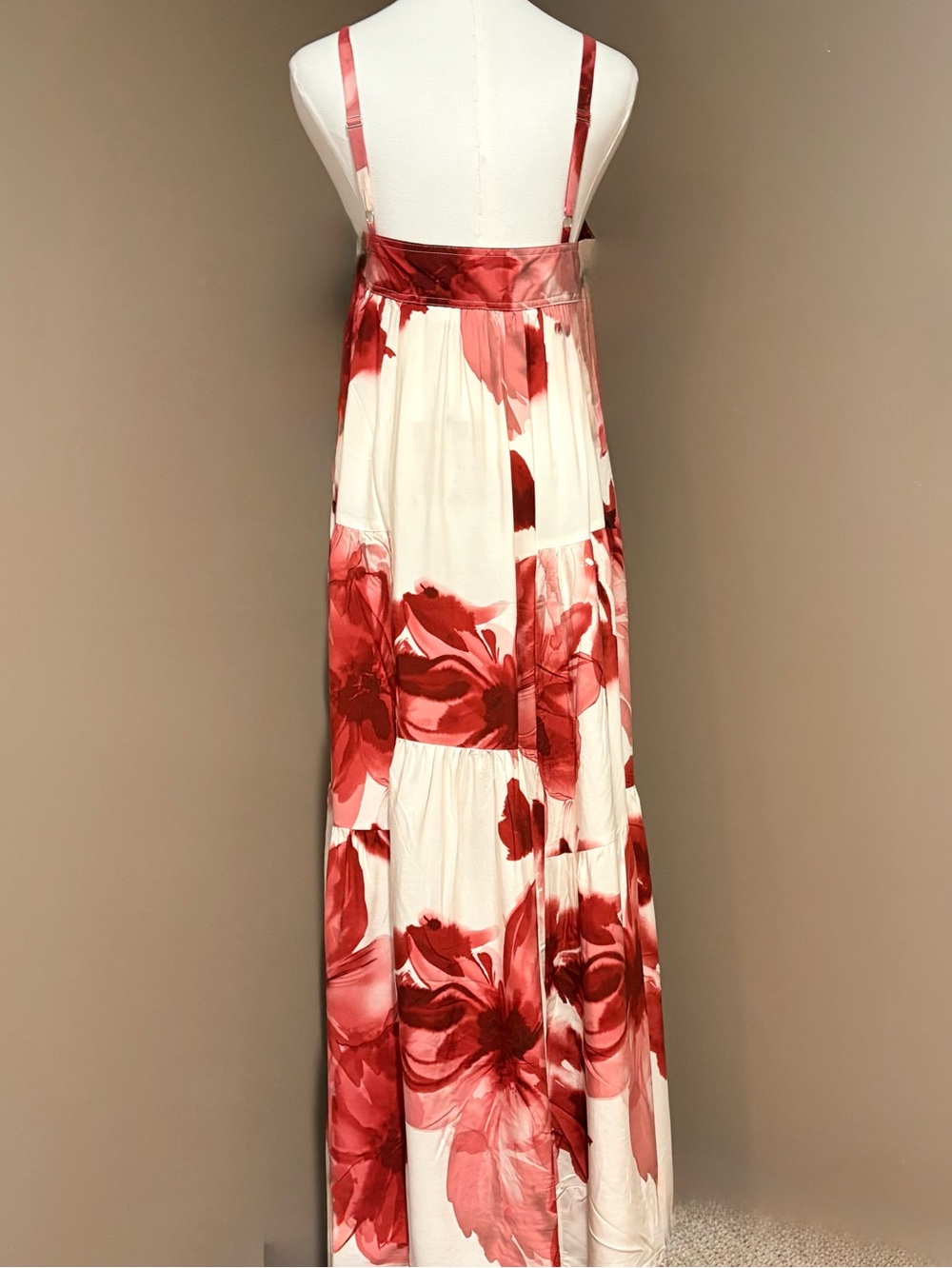 Abel the Label Anthropology Floral Maxi Dress Square Neck Rayon NWT Size M - Picture 5 of 11